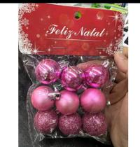 Kit Com 9 Bolas 3CM Decoração Pendentes Enfeite Lindo Brilhante Para Arvore de Natal