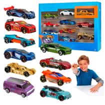 Kit com 9 Carrinhos de Ferro Die Cast Colecionáveis