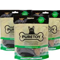 Kit com 9 cascos bovinos Mordedores Mastigáveis Puretoy