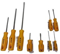 Kit com 9 chaves cromo vanádio Vonder philips / fenda Kit com 9 chaves cromo vanádio Vonder philips / fenda