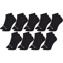 Kit com 9 Meias Esportiva Puma Cano Baixo Lisa Modelo Sapatilha Sport Calcanhar Verdadeiro Adulto
