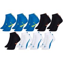 Kit com 9 Meias Esportiva Puma Infantil Cano Baixo Sport Calcanhar Verdadeiro Lisa Modelo Sapatilha