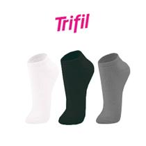 Kit Com 9 Pares De Meias Básica Cano Curto Unissex Trifil Feminino E Masculino