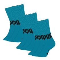 Kit Com 9 Pares De Meias Esportivas Sport Atoalhada Masculina Cano Longo