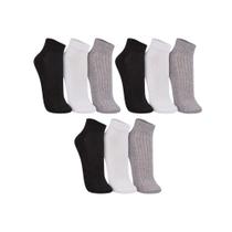 Kit Com 9 Pares De Meias Unissex Feminino E Masculino Cano Curto Trifil Algodão