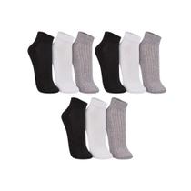 Kit Com 9 Pares Meia Unissex Cano Curto Trifil Algodão Kit Com 9 Pares Meia Unissex Cano Curto Trifil Algodão