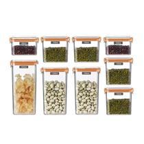 Kit com 9 Potes Herméticos em Acrílico Porta Mantimentos Kit com 9 Potes Herméticos em Acrílico Porta Mantimentos