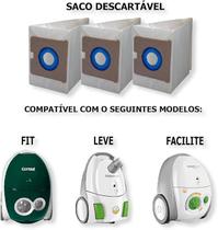 Kit com 9 Sacos Descartáveis Aspirador Compativel com os modelos Facilite,Fit,Leve