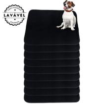 Kit com 9 Tapetes Higiênicos 70x50 Preto Laváveis para cães 200 Lavagens - Alta Absorção