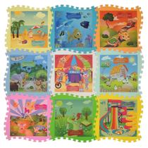 Kit Com 9 Tapetes Ondas 50cm X 50cm - Histórias Tapete Onda Historias Historias