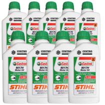 KIT Com 9 Unidades de Óleo 2 Tempos Stihl 500ml Condicionador de Metais Para Máquinas 2 Tempos