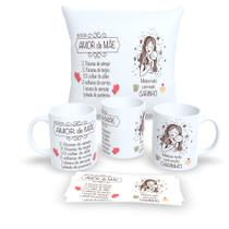Kit Com Almofada 30x30cm e Caneca de Porcelana dia das Mães