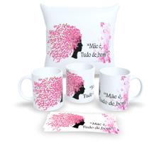 Kit Com Almofada 30x30cm e Caneca de Porcelana dia das Mães