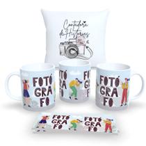 Kit Com Almofada 30x30cm e Caneca de Porcelana Profissões 2