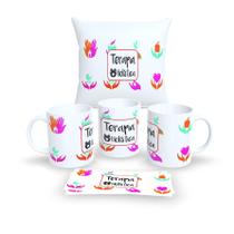 Kit Com Almofada 30x30cm e Caneca de Porcelana Profissões 3