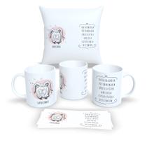 Kit Com Almofada 30x30cm e Caneca de Porcelana Signos Capricôrnio Kit Com Almofada 30x30cm e Caneca de Porcelana Signos Capricôrnio