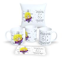 Kit Com Almofada 30x30cm e Caneca de Porcelana Signos Leão Kit Com Almofada 30x30cm e Caneca de Porcelana Signos Leão
