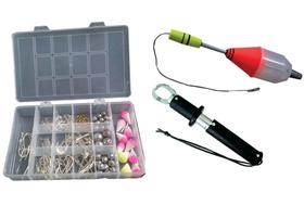 Kit Com Anzol e Apetrechos + Cevadeira + Alicate C/Balança