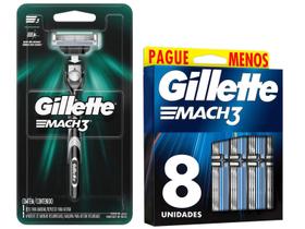 Kit com Aparelho de Barbear Gillette Mach3