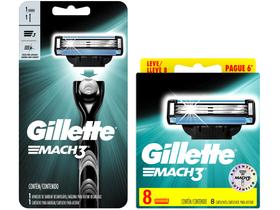 Kit com Aparelho de Barbear Gillette Mach3