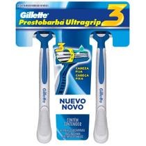 Kit com Aparelho de Barbear Gillette Prestobarba Ultragrip 3 c/ 2 Unidades