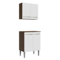 Kit Com Armário Aéreo E Balcão 64cm Madesa Emilly