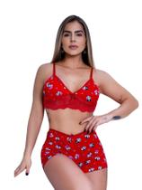 Kit com Até 5 Baby Dolls Estampados Conforto em Liganete Sem Bojo e Alça Ajustável
