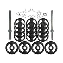Kit com Barras de Halteres e Anilhas de Ferro - 22 Peças Kit com Barras de Halteres e Anilhas de Ferro - 22 Peças