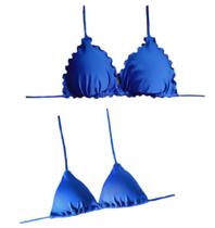 Kit com Biquíni cortininha e Biquíni frufru com bojo