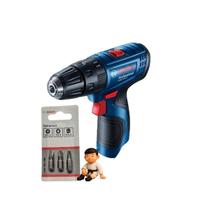 Kit com bosch gsr 120-li 12v + jogo de bits fenda/philips