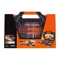 Kit Com Brocas Bits E Pontas Black Decker 104 Pçs A7230-xj