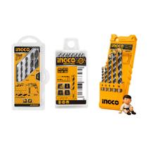 Kit com brocas ingco: 5 madeira + 5 alvenaria com estojo + hss 5mm alto desempenho Kit com brocas ingco: 5 madeira + 5 alvenaria com estojo + hss 5mm alto desempenho