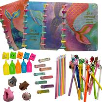 Kit com caderno inteligente e diversos itens criativos color Kit com caderno inteligente e diversos itens criativos color