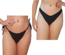 Kit com calcinha biquini fio dental e calcinha biquíni asa delta