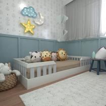 Kit com Cama Solteiro e Armário Baixo Montessoriano Kit com Cama Solteiro e Armário Baixo Montessoriano