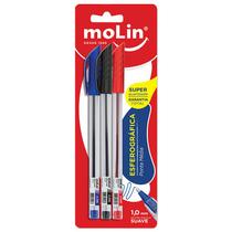 Kit com Canetas Esferográfica Molin A-One 1.0mm Kit com Canetas Esferográfica Molin A-One 1.0mm