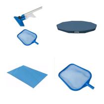 Kit com Capa 366 Cm Estrutural + Forro e Kit Limpeza Intex Kit com Capa 366 Cm Estrutural + Forro e Kit Limpeza Intex