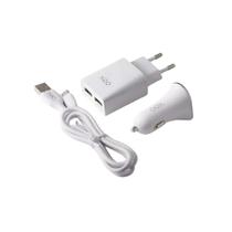 Kit Com Carregador Automotivo Cabo Tipo C e Fonte Tomada Kit Com Carregador Automotivo Cabo Tipo C e Fonte Tomada