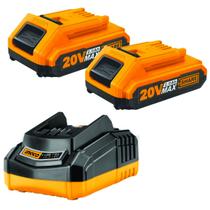 Kit Com Carregador E Duas Baterias 2.0ah Bivolt 20v Kit Com Carregador E Duas Baterias 2.0ah Bivolt 20v