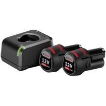 Kit com Carregador GAL12V-20 Bivolt + 2 Baterias 12 Volts 2 Ampères - 1600A021KS000 - BOSCH