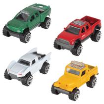 Kit Com Carrinhos Pick-ups Para Coleção De Carros De Brinquedo Menino