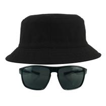 Kit Com Chapéu Bucket, Óculos de Sol Piloto Com Armação de Metal Com Proteção Uv400 MODELO - Odell Vendas OnLine