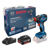Kit com Chave de Impacto Bosch GDX 18V-200 Sem Fio à Bateria - 0 601 9J2 2E0 + Carregador 18v Bivolt + 01 Bateria 18v