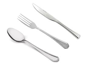 Kit com Colher, Garfo e Faca de Sobremesa em Aço Inox HM - 36 Peças