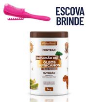 Kit com creme Oleos Africanos + escova polvo brinde