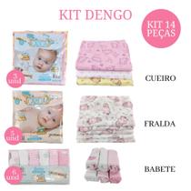 Kit com cueiro + fralda + babetes menina