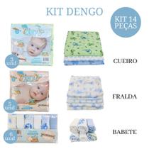 Kit com cueiro + fralda + babetes menino