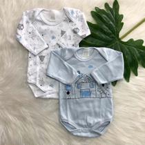 Kit Com Dois Body Para Menino Ovelinha 100% Algodão Kit Com Dois Body Para Menino Ovelinha 100% Algodão