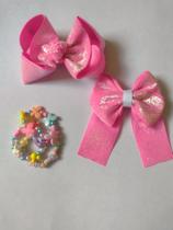 Kit com dois laços e uma pulseira