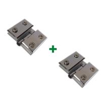 Kit com duas 2 unidades de dobradiças 1118 D vidro e vidro